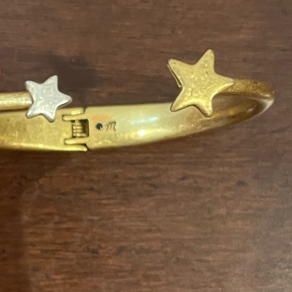 Madewell Gold and Silver Star Cuff Bracelet